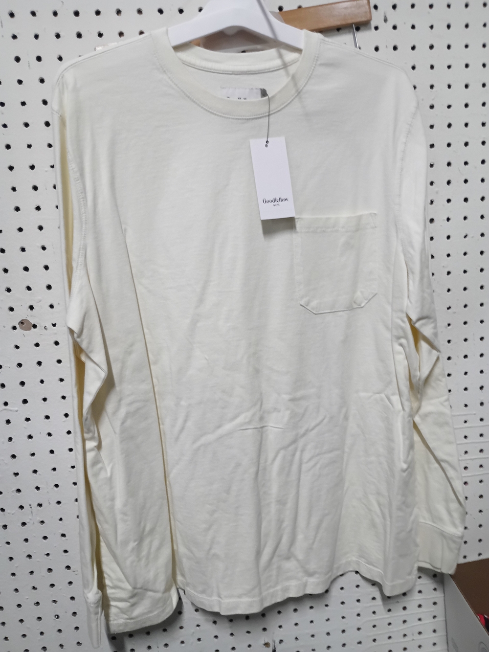 Goodfellow & Co Long-Sleeve Pocket Tee - Off-White